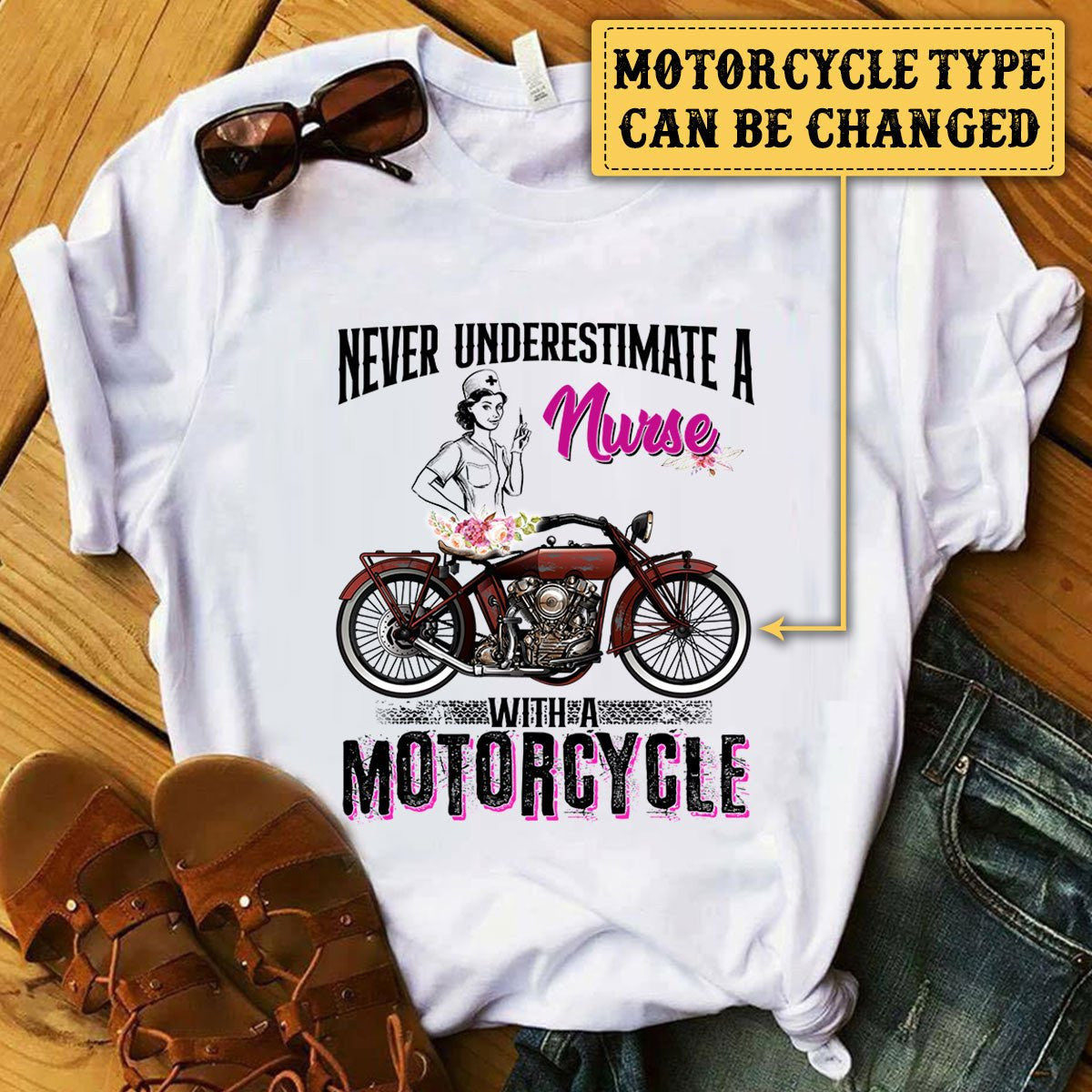 Personalized Never Underestimate A Nurse With A Motorcycle Shirtwdwq eqw easdasd Personalized Never Underestimate A Nurse With A Motorcycle Shirtewq wqe wqeaadk.
