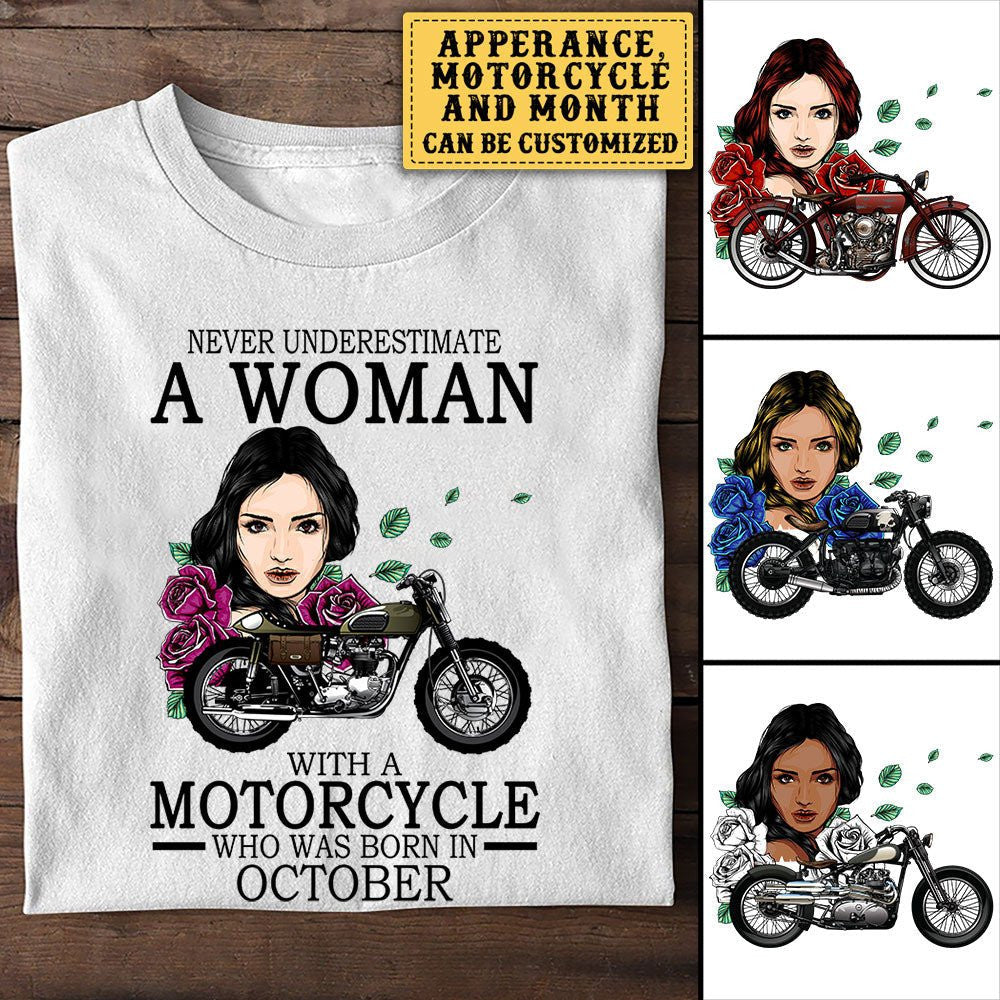 Personalized Never Underestimate A Woman With A Motorcycle Birthday Shirtwdwq eqw easdasd Personalized Never Underestimate A Woman With A Motorcycle Birthday Shirtewq wqe wqeaadk.