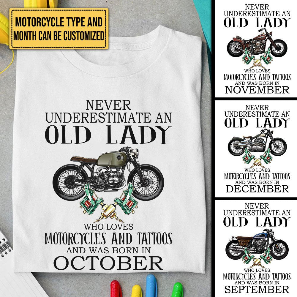Personalized Never Underestimate An Old Lady Who Loves Motorcycles And Tattoos Birthday Shirtwdwq eqw easdasd Personalized Never Underestimate An Old Lady Who Loves Motorcycles And Tattoos Birthday Shirtewq wqe wqeaadk.