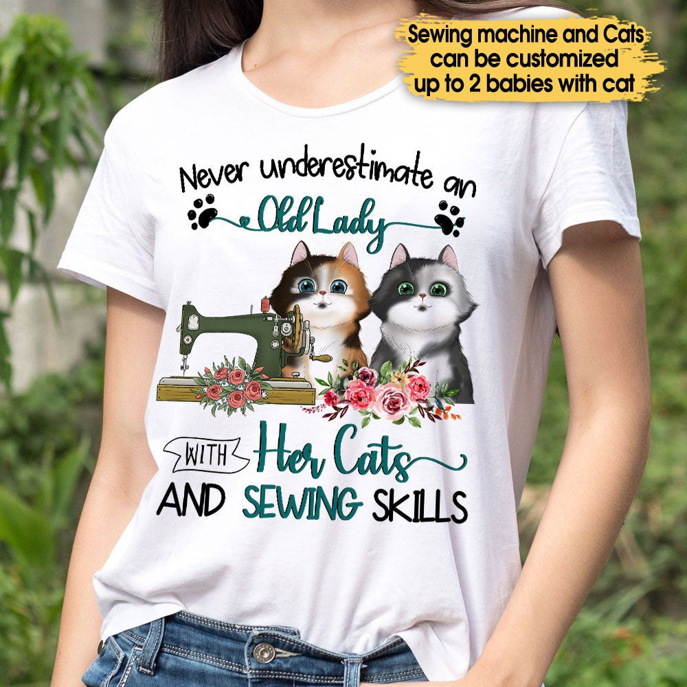 Personalized Never Underestimate An Old Lady With Her Cats And Sewing Skills Shirtwdwq eqw easdasd Personalized Never Underestimate An Old Lady With Her Cats And Sewing Skills Shirtewq wqe wqeaadk.