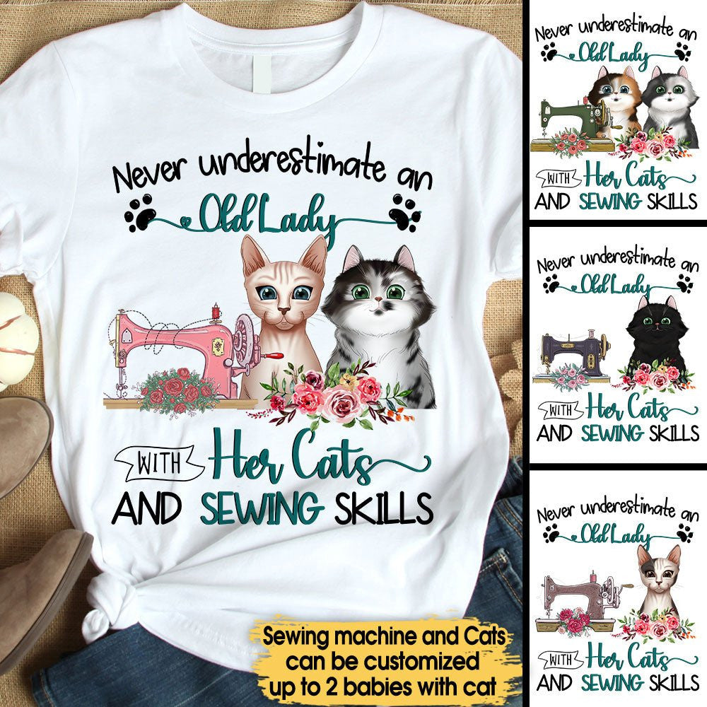 Personalized Never Underestimate An Old Lady With Her Cats And Sewing Skills Shirtwdwq eqw easdasd Personalized Never Underestimate An Old Lady With Her Cats And Sewing Skills Shirtewq wqe wqeaadk.