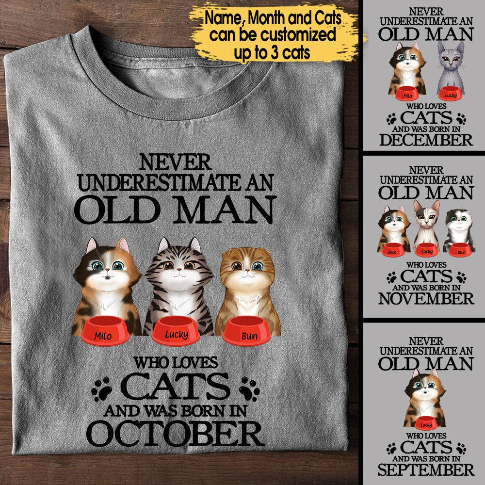 Personalized Never Underestimate An Old Man Who Loves Cats Birthday Shirtwdwq eqw easdasd Personalized Never Underestimate An Old Man Who Loves Cats Birthday Shirtewq wqe wqeaadk.