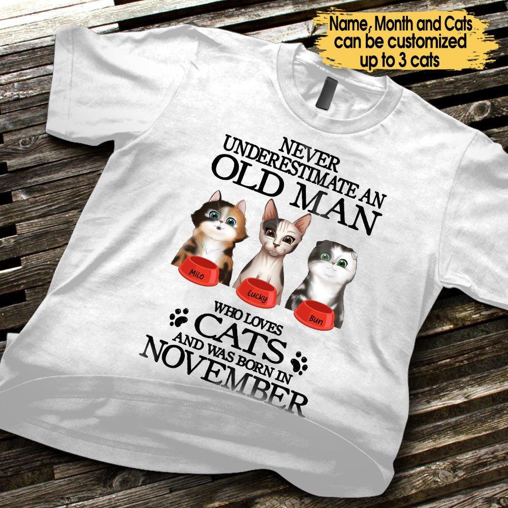 Personalized Never Underestimate An Old Man Who Loves Cats Birthday Shirtwdwq eqw easdasd Personalized Never Underestimate An Old Man Who Loves Cats Birthday Shirtewq wqe wqeaadk.