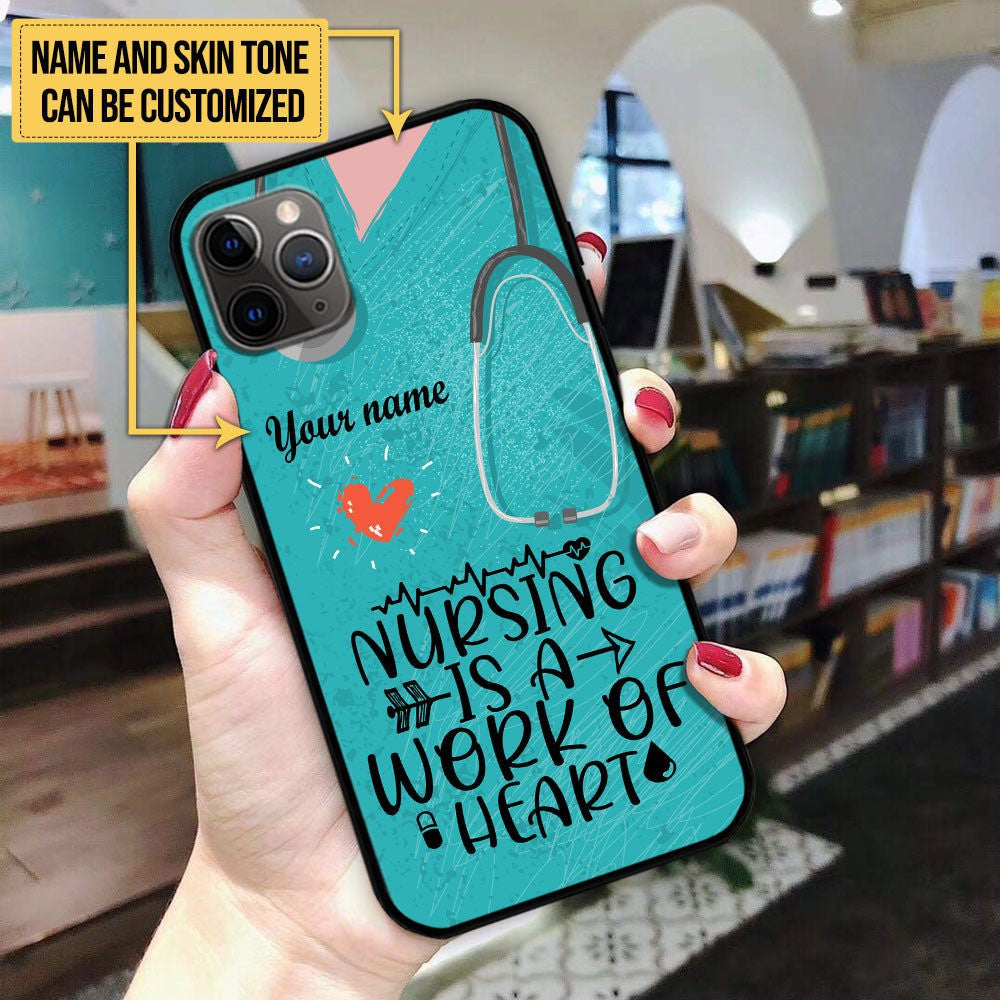 Personalized Nursing Is A Work Of Heart Glass Phone Casewdwq eqw easdasd Personalized Nursing Is A Work Of Heart Glass Phone Caseewq wqe wqeaadk.
