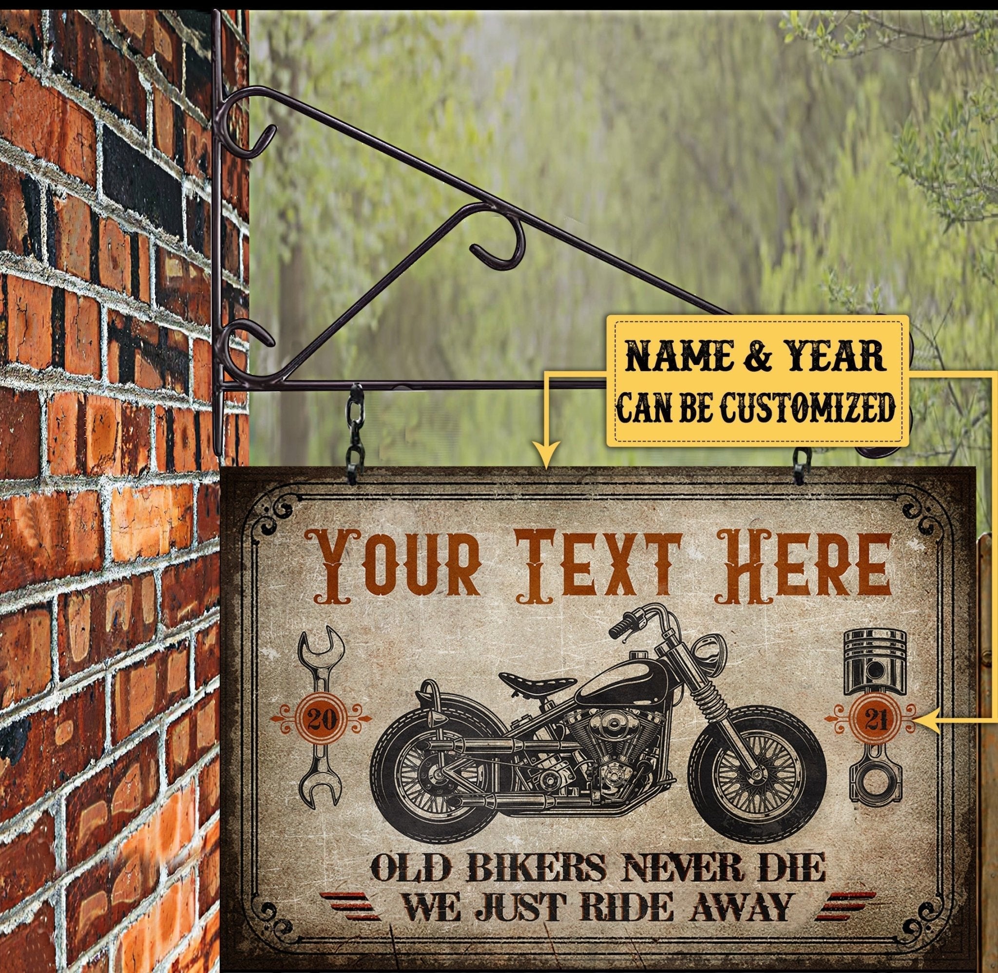 Personalized Old Bikers Never Die We Just Ride Away Classic Metal Signwdwq eqw easdasd Personalized Old Bikers Never Die We Just Ride Away Classic Metal Signewq wqe wqeaadk.