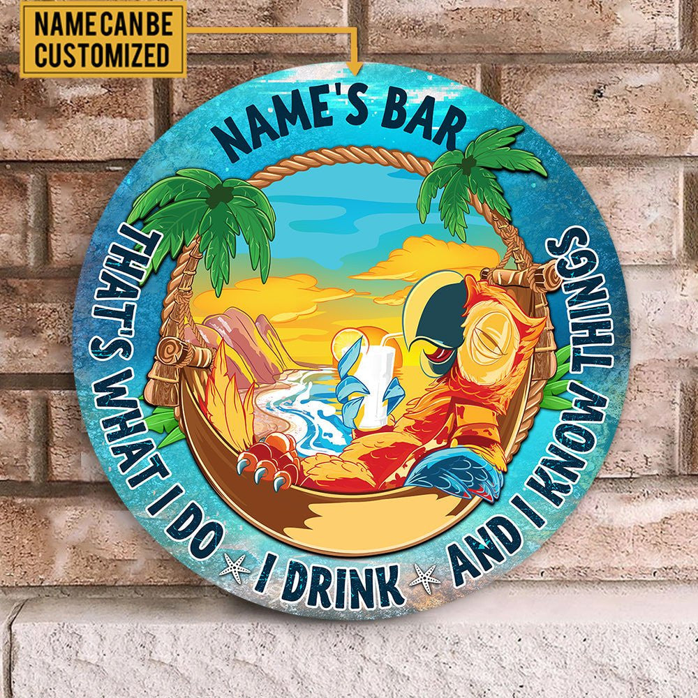 Personalized Parrot Bar Welcome Wood Round Signwdwq eqw easdasd Personalized Parrot Bar Welcome Wood Round Signewq wqe wqeaadk.