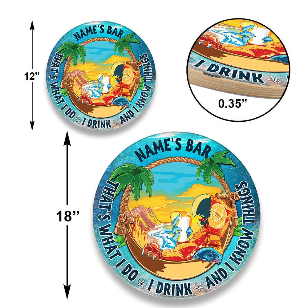 Personalized Parrot Bar Welcome Wood Round Signwdwq eqw easdasd Personalized Parrot Bar Welcome Wood Round Signewq wqe wqeaadk.