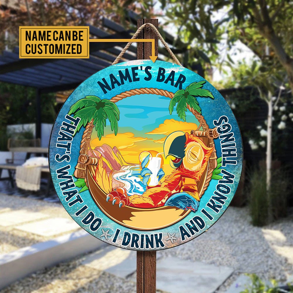 Personalized Parrot Bar Welcome Wood Round Signwdwq eqw easdasd Personalized Parrot Bar Welcome Wood Round Signewq wqe wqeaadk.