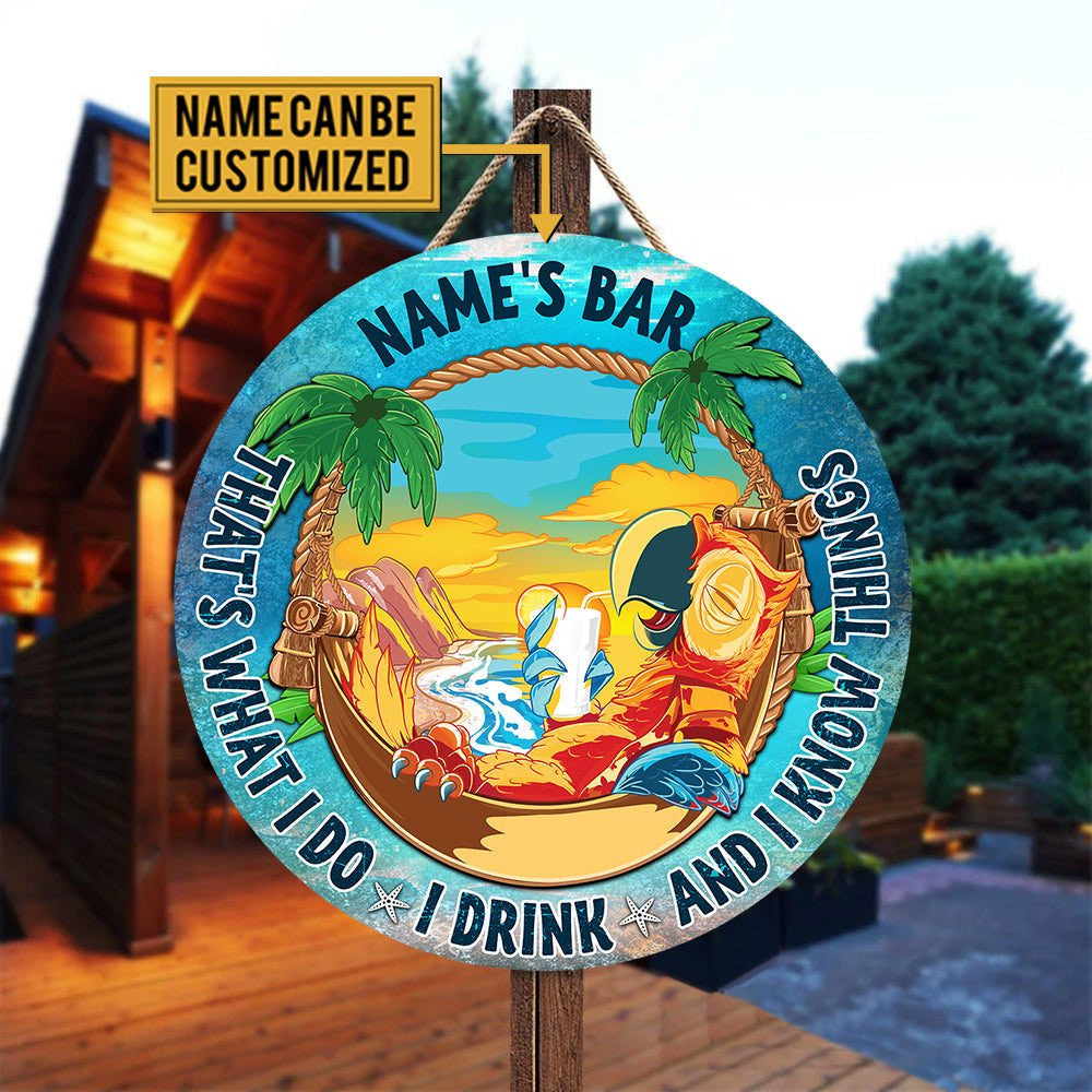Personalized Parrot Bar Welcome Wood Round Signwdwq eqw easdasd Personalized Parrot Bar Welcome Wood Round Signewq wqe wqeaadk.
