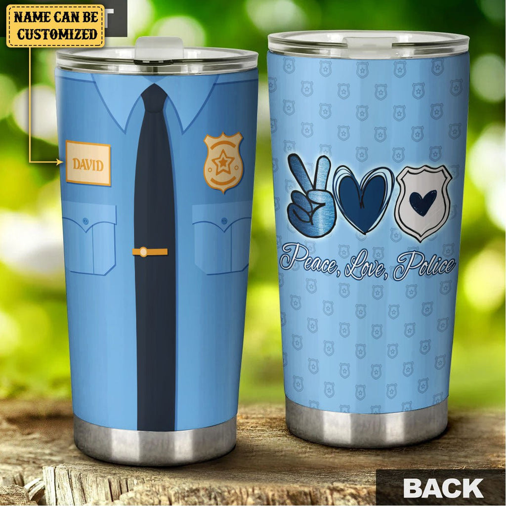 Personalized Peace Love Police Tumblerwdwq eqw easdasd Personalized Peace Love Police Tumblerewq wqe wqeaadk.