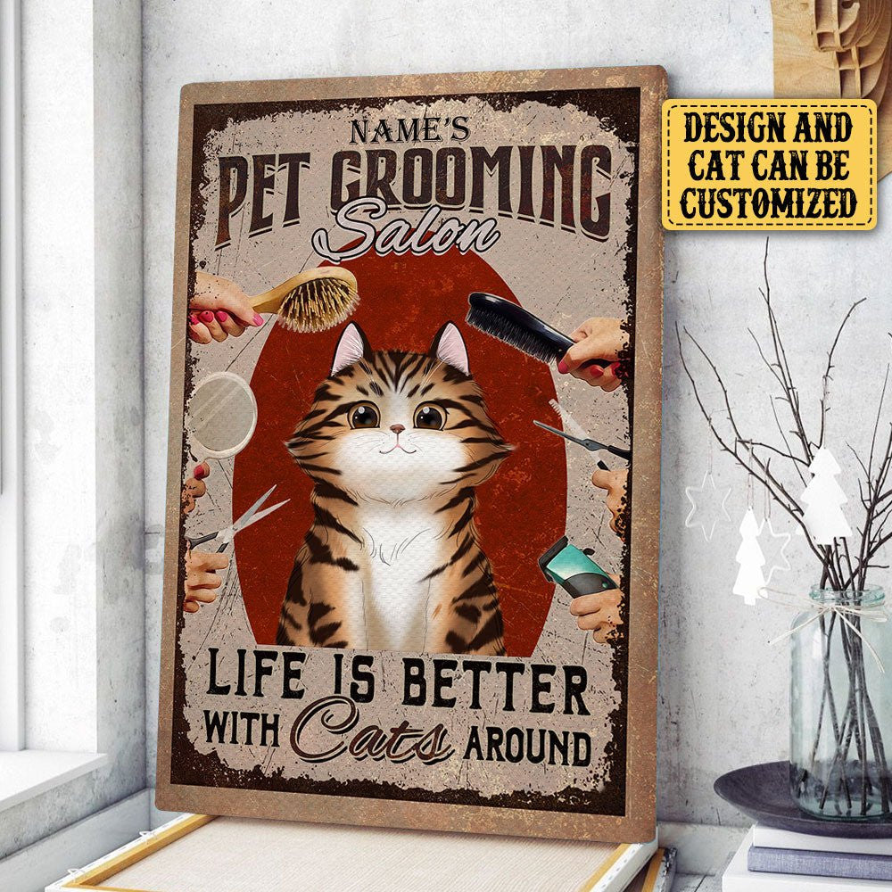 Personalized Pet Grooming Salon Poster & Canvaswdwq eqw easdasd Personalized Pet Grooming Salon Poster & Canvasewq wqe wqeaadk.