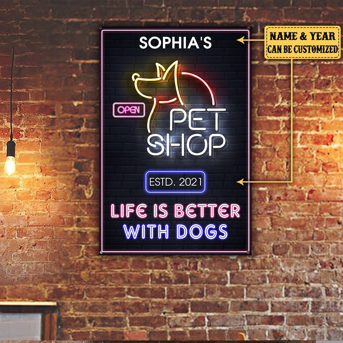Personalized Pet Shop Life Is Better With Dogs Metal Signwdwq eqw easdasd Personalized Pet Shop Life Is Better With Dogs Metal Signewq wqe wqeaadk.
