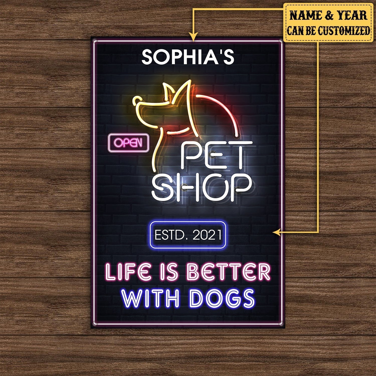 Personalized Pet Shop Life Is Better With Dogs Metal Signwdwq eqw easdasd Personalized Pet Shop Life Is Better With Dogs Metal Signewq wqe wqeaadk.