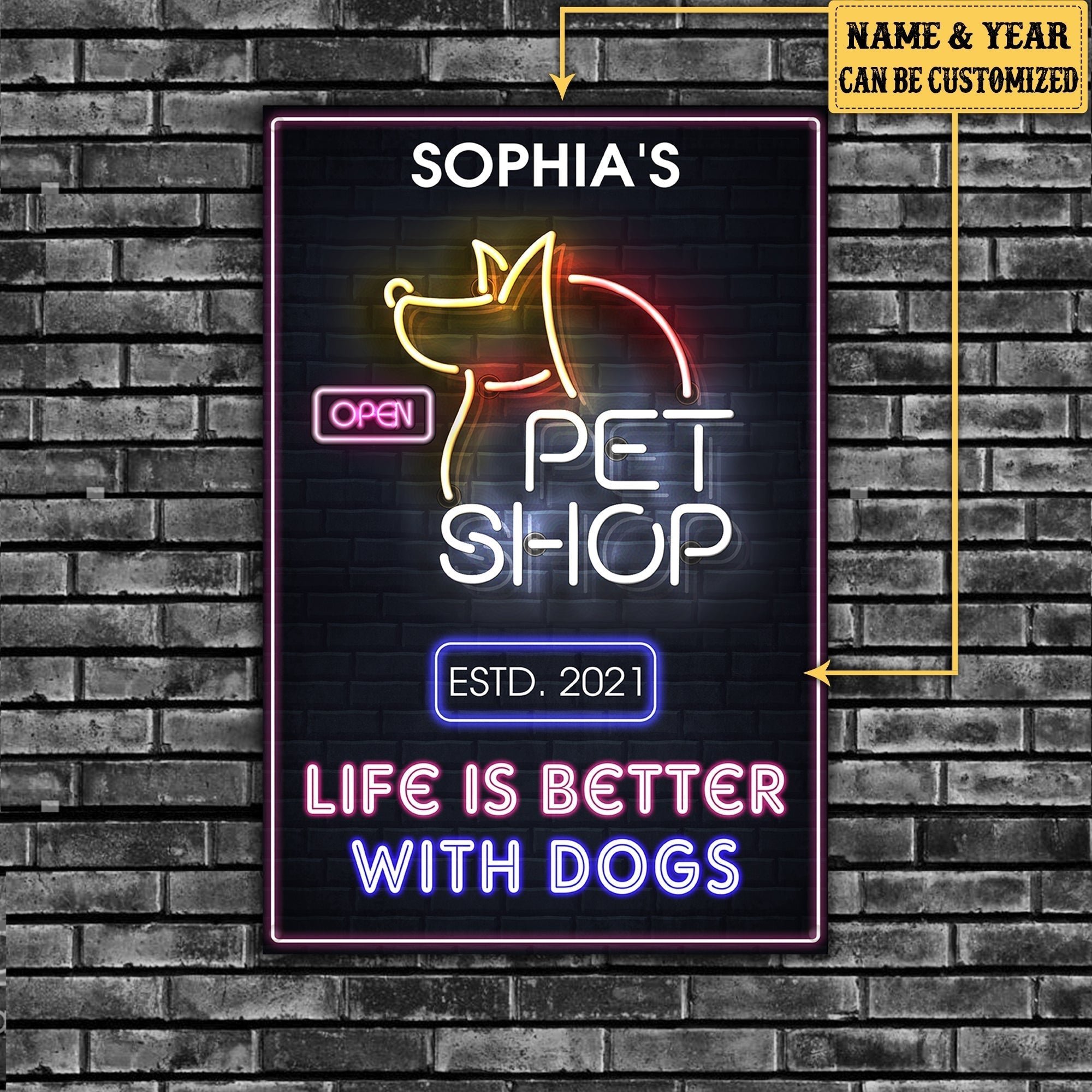 Personalized Pet Shop Life Is Better With Dogs Metal Signwdwq eqw easdasd Personalized Pet Shop Life Is Better With Dogs Metal Signewq wqe wqeaadk.