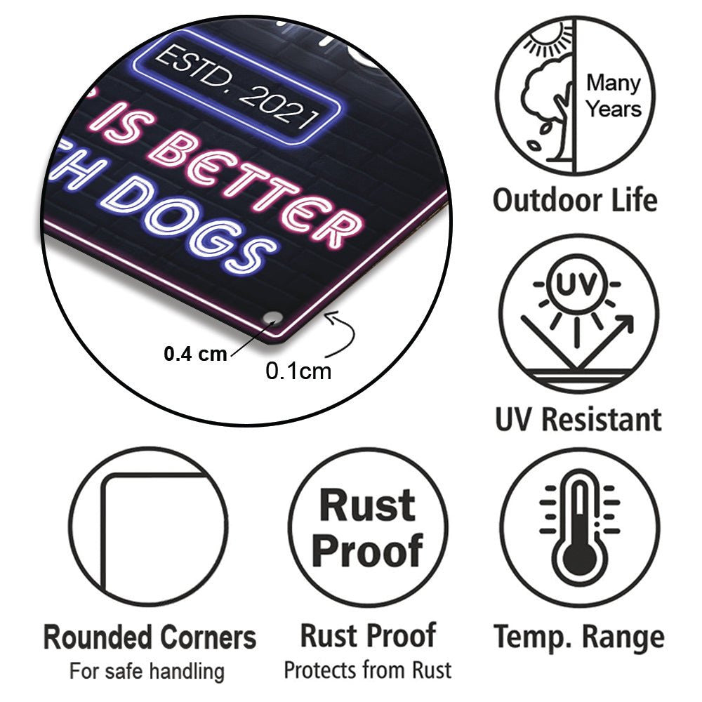 Personalized Pet Shop Life Is Better With Dogs Metal Signwdwq eqw easdasd Personalized Pet Shop Life Is Better With Dogs Metal Signewq wqe wqeaadk.