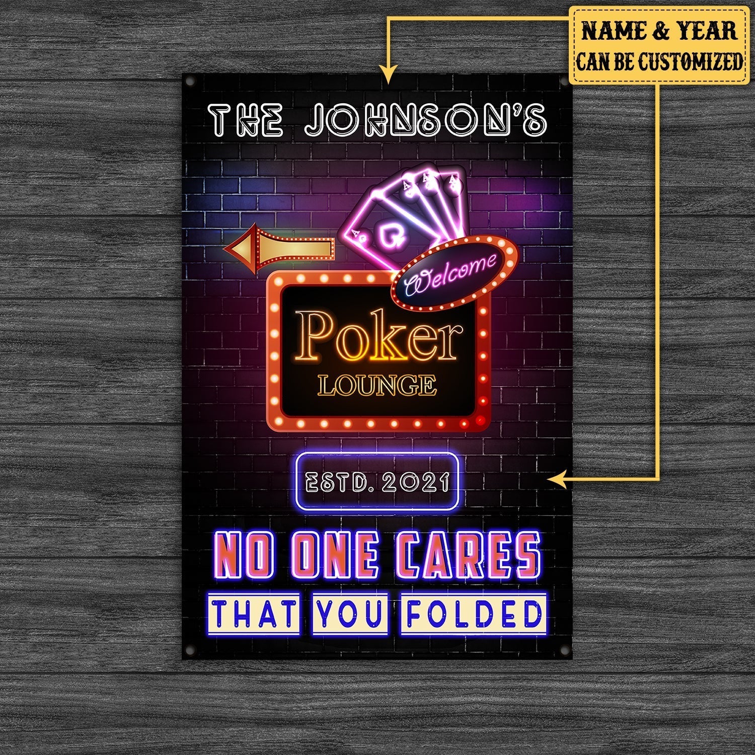 Personalized Poker Lounge No One Cares That You Folded Metal Signwdwq eqw easdasd Personalized Poker Lounge No One Cares That You Folded Metal Signewq wqe wqeaadk.
