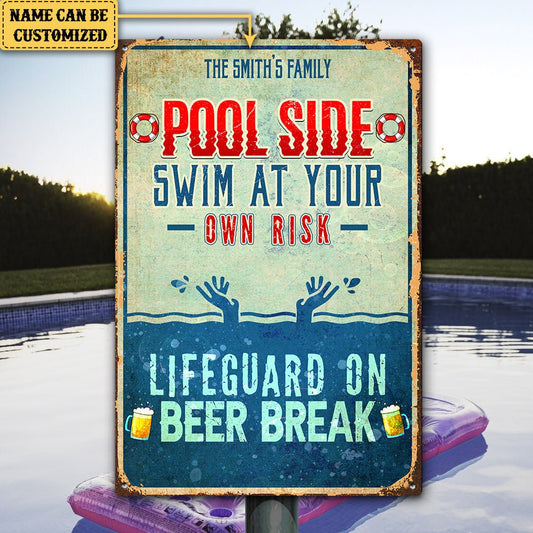 Personalized Pool Side Swim At Your Own Risk Metal Signwdwq eqw easdasd Personalized Pool Side Swim At Your Own Risk Metal Signewq wqe wqeaadk.