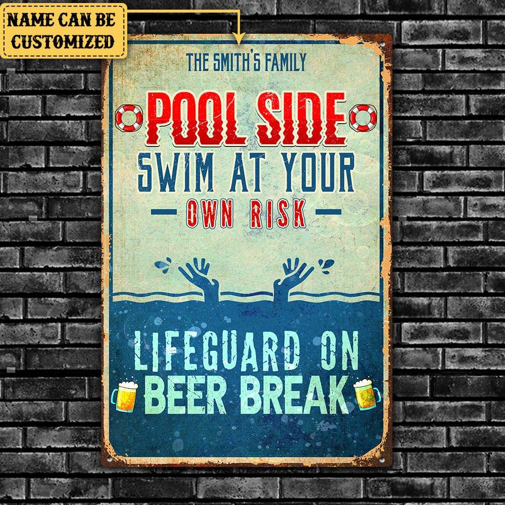 Personalized Pool Side Swim At Your Own Risk Metal Signwdwq eqw easdasd Personalized Pool Side Swim At Your Own Risk Metal Signewq wqe wqeaadk.