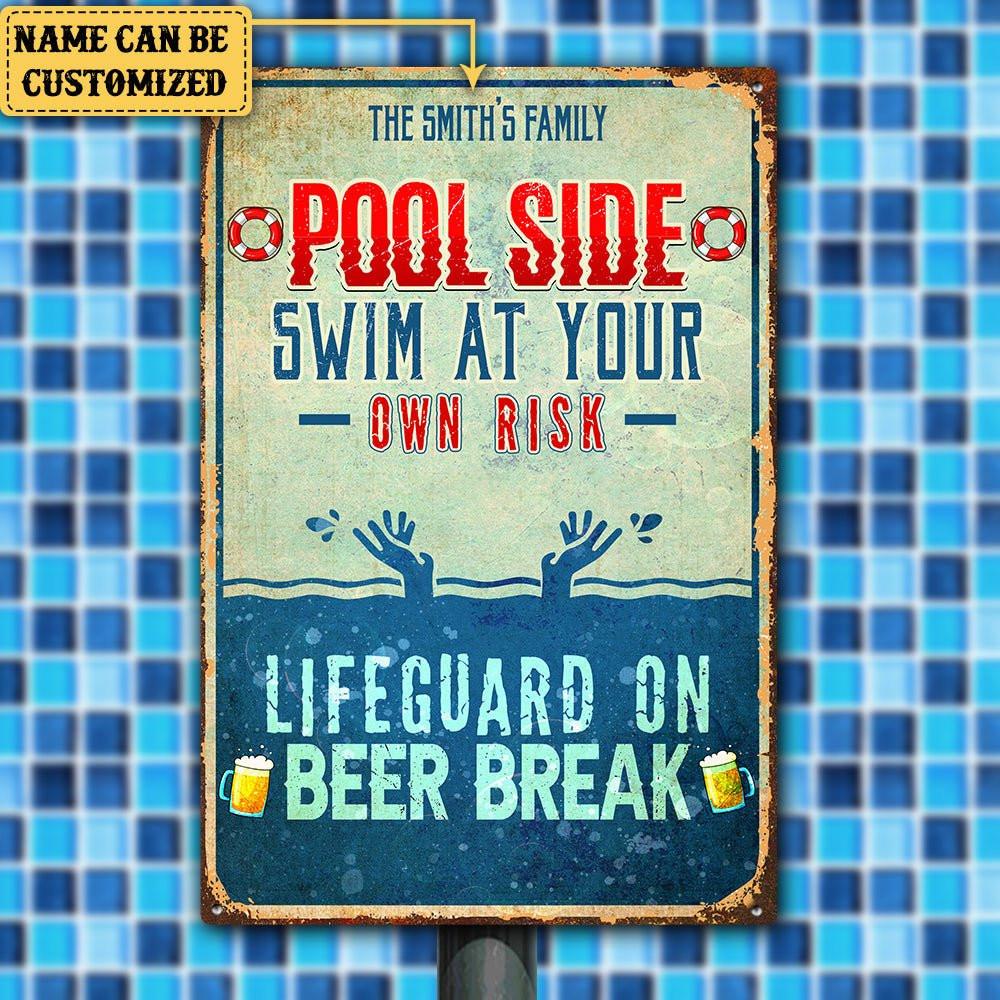 Personalized Pool Side Swim At Your Own Risk Metal Signwdwq eqw easdasd Personalized Pool Side Swim At Your Own Risk Metal Signewq wqe wqeaadk.