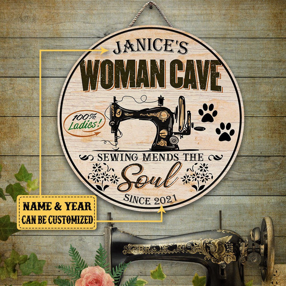 Personalized Sewing Room Woman Cave Wood Round Signwdwq eqw easdasd Personalized Sewing Room Woman Cave Wood Round Signewq wqe wqeaadk.