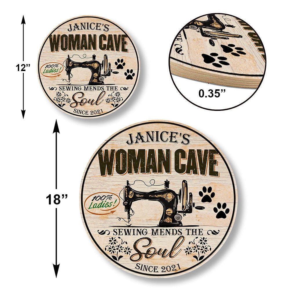 Personalized Sewing Room Woman Cave Wood Round Signwdwq eqw easdasd Personalized Sewing Room Woman Cave Wood Round Signewq wqe wqeaadk.