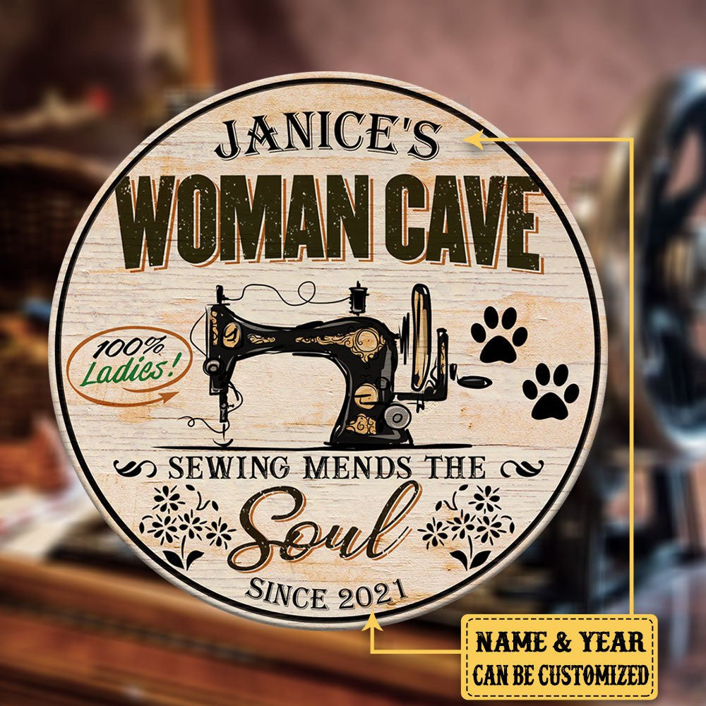 Personalized Sewing Room Woman Cave Wood Round Signwdwq eqw easdasd Personalized Sewing Room Woman Cave Wood Round Signewq wqe wqeaadk.