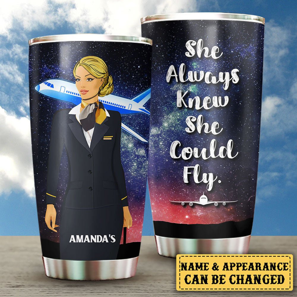 Personalized She Always Knew She Could Fly Flight Attendant Tumblerwdwq eqw easdasd Personalized She Always Knew She Could Fly Flight Attendant Tumblerewq wqe wqeaadk.