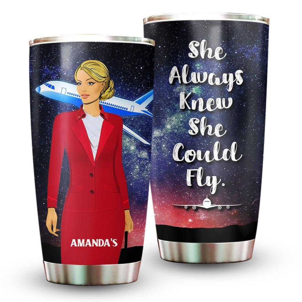 Personalized She Always Knew She Could Fly Flight Attendant Tumblerwdwq eqw easdasd Personalized She Always Knew She Could Fly Flight Attendant Tumblerewq wqe wqeaadk.