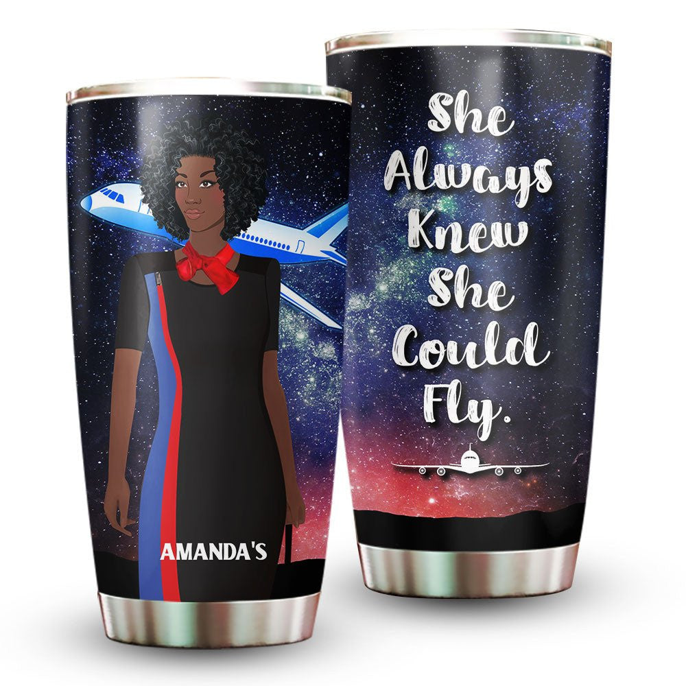 Personalized She Always Knew She Could Fly Flight Attendant Tumblerwdwq eqw easdasd Personalized She Always Knew She Could Fly Flight Attendant Tumblerewq wqe wqeaadk.