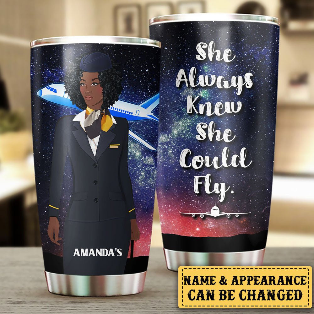 Personalized She Always Knew She Could Fly Flight Attendant Tumblerwdwq eqw easdasd Personalized She Always Knew She Could Fly Flight Attendant Tumblerewq wqe wqeaadk.