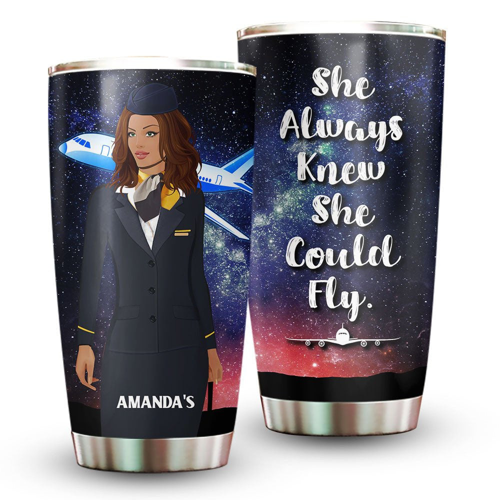 Personalized She Always Knew She Could Fly Flight Attendant Tumblerwdwq eqw easdasd Personalized She Always Knew She Could Fly Flight Attendant Tumblerewq wqe wqeaadk.