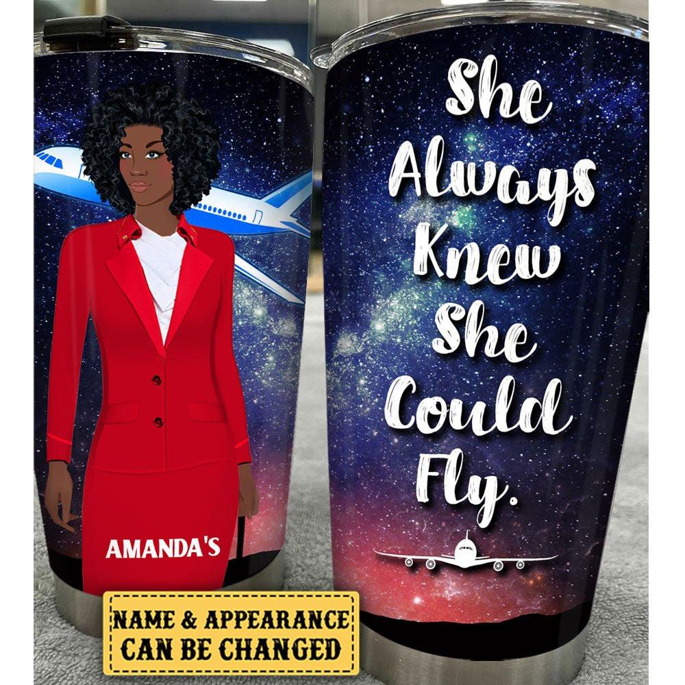 Personalized She Always Knew She Could Fly Flight Attendant Tumblerwdwq eqw easdasd Personalized She Always Knew She Could Fly Flight Attendant Tumblerewq wqe wqeaadk.