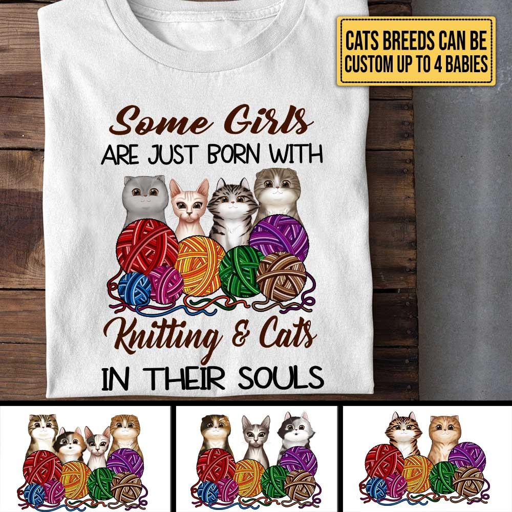 Personalized Some Girls Are Just Born With Knitting And Cats In Their Souls Shirtwdwq eqw easdasd Personalized Some Girls Are Just Born With Knitting And Cats In Their Souls Shirtewq wqe wqeaadk.