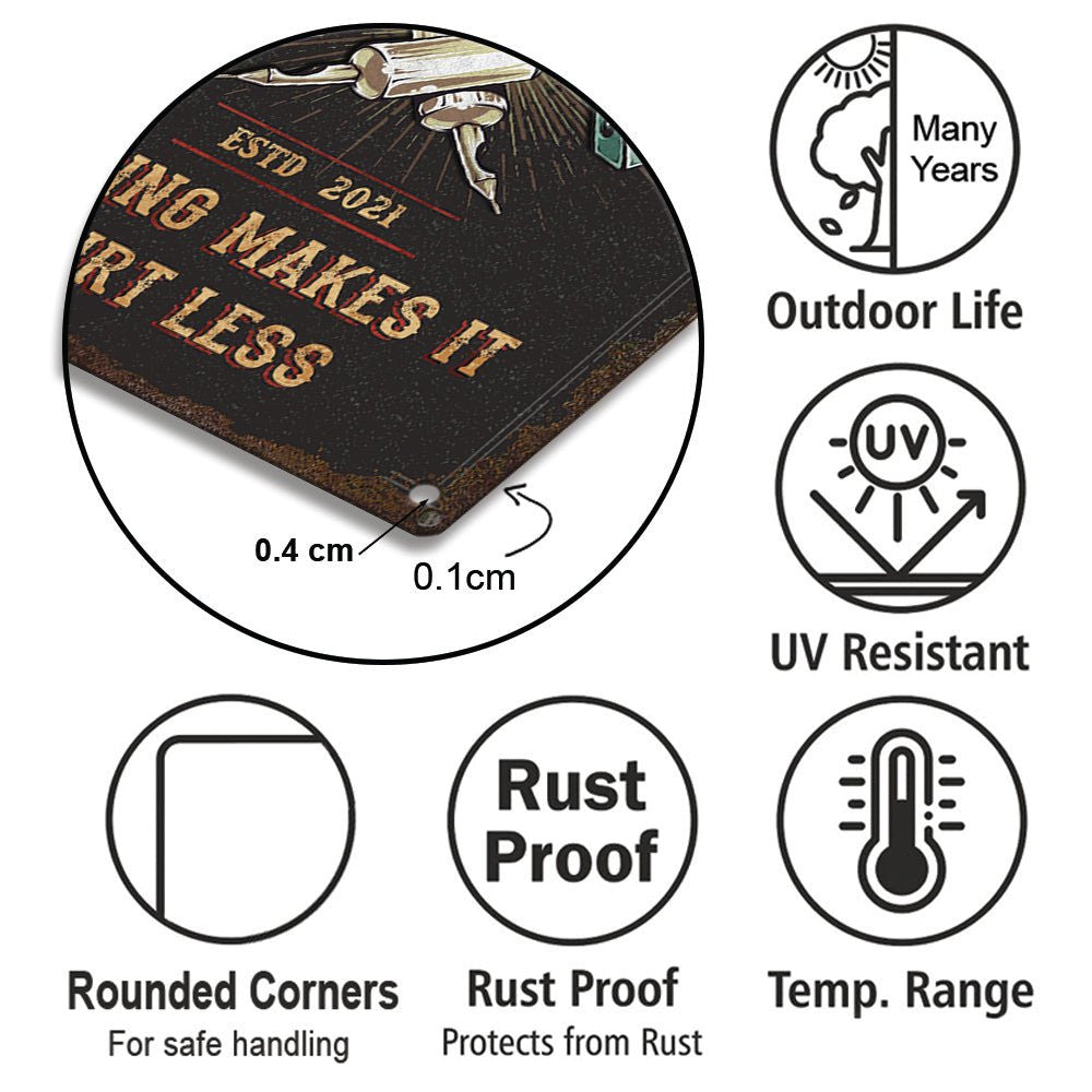 Personalized Tattoo Studio Classic Metal Sign.