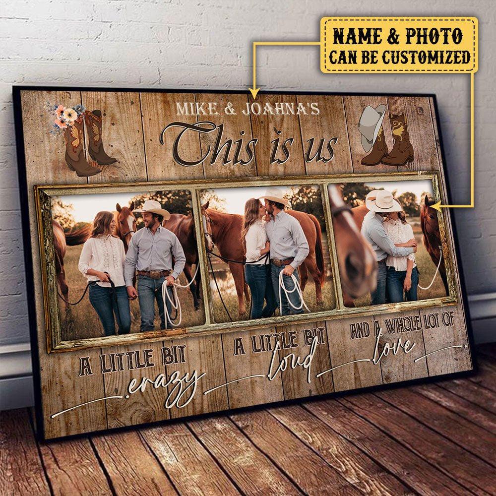 Personalized This Is Us Cowboy Horseback Riding Poster & Canvas.
