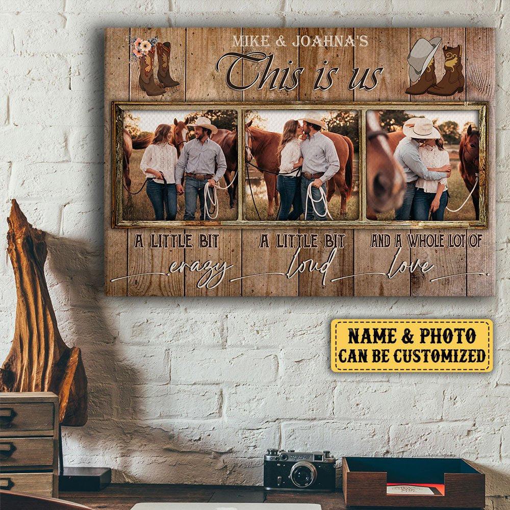 Personalized This Is Us Cowboy Horseback Riding Poster & Canvas.