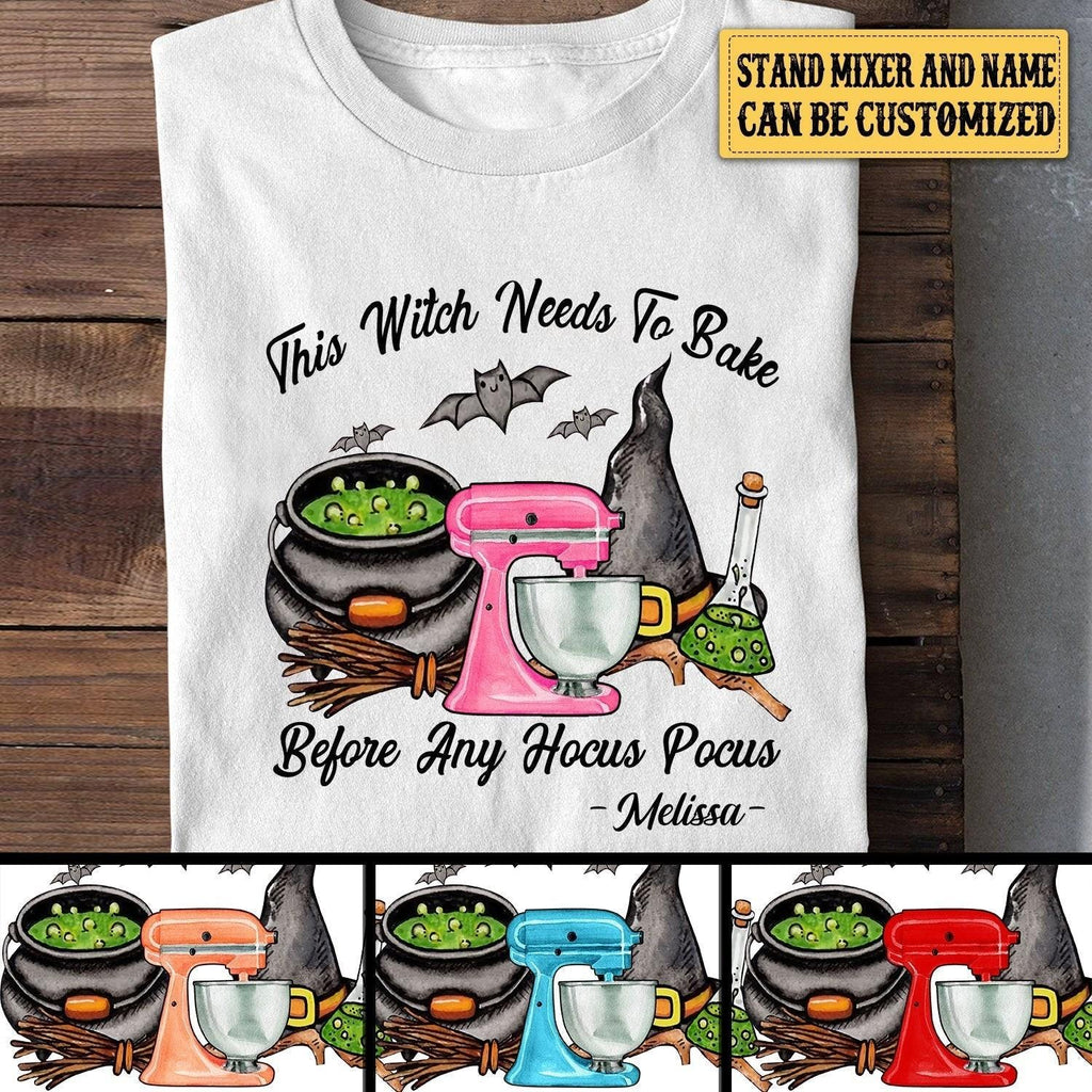 Personalized This Witch Needs To Bake Before Any Hocus Pocus Shirt.