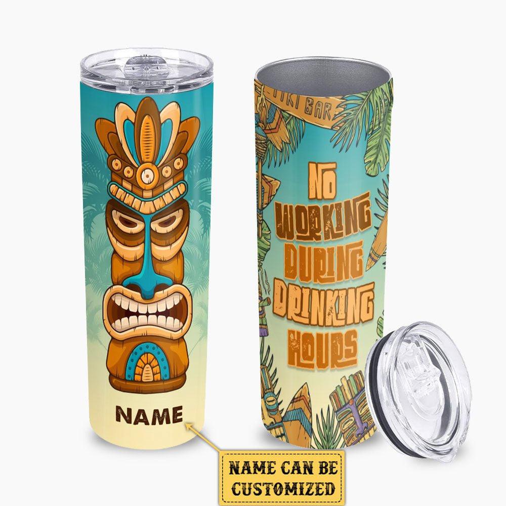 Personalized Tiki Bar Skinny Tumbler.