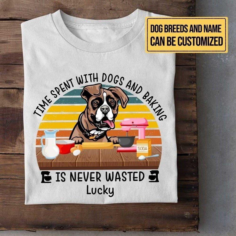 Personalized Time Spent With Dogs Is Never Wasted Shirt.