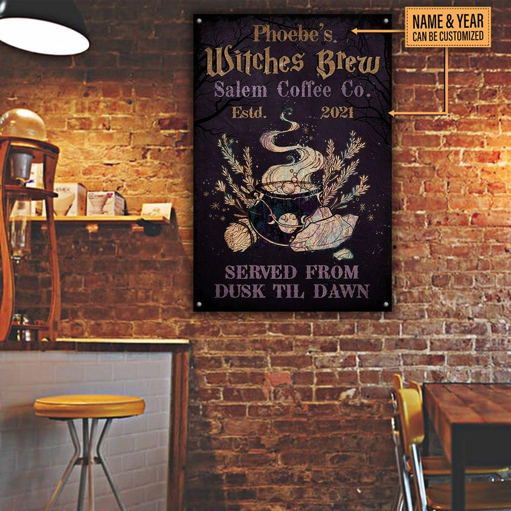 Personalized Witches Brew Classic Metal Sign.