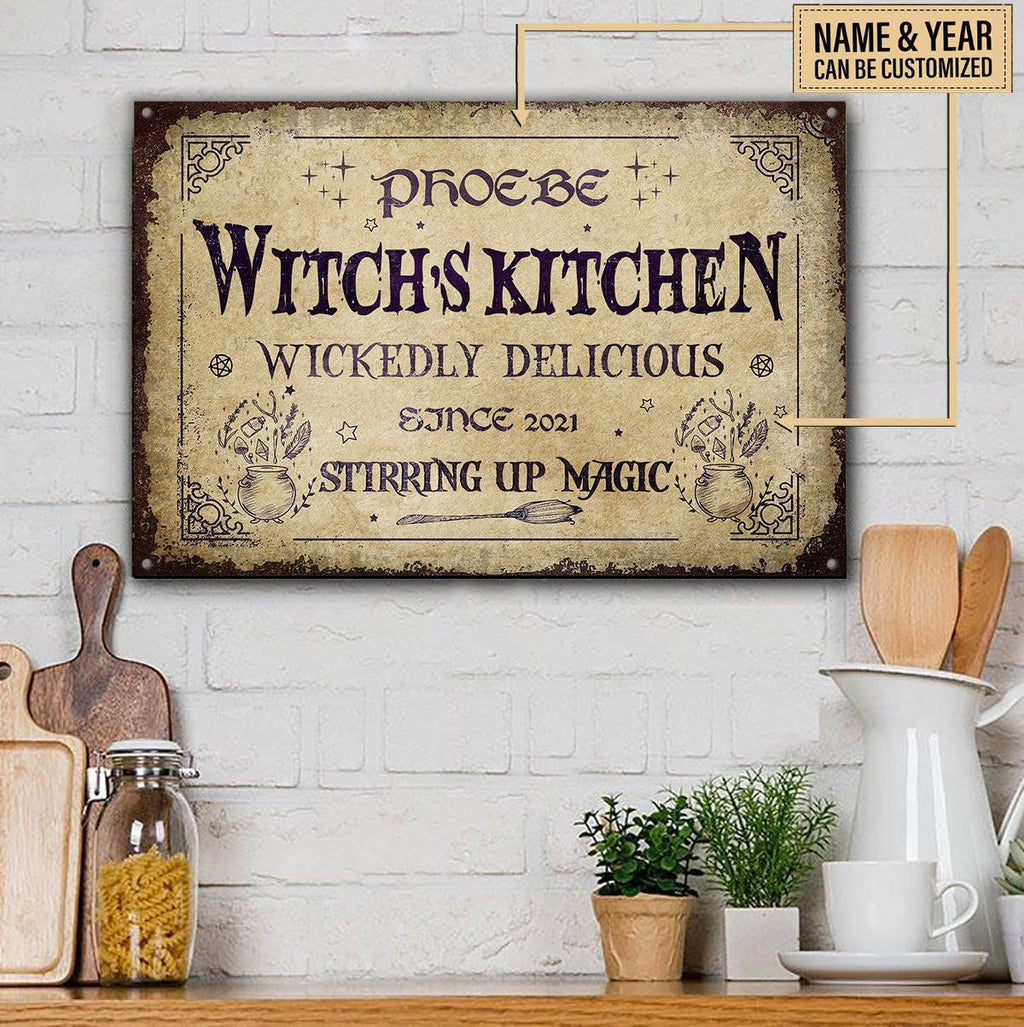 Personalized Witch's Kitchen Classic Metal Sign.