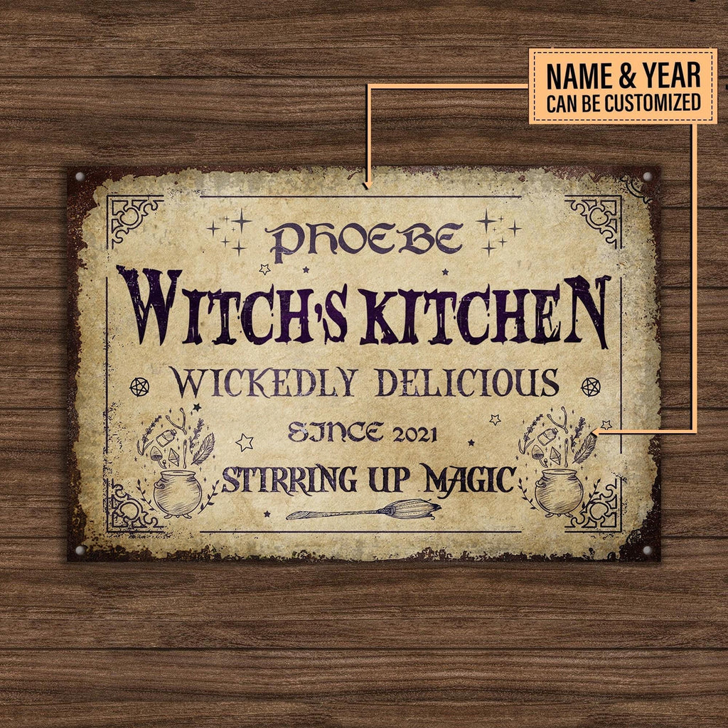 Personalized Witch's Kitchen Classic Metal Sign.