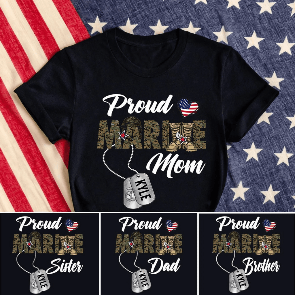 Proud Marine Family T Shirt, Military Family Shirts.