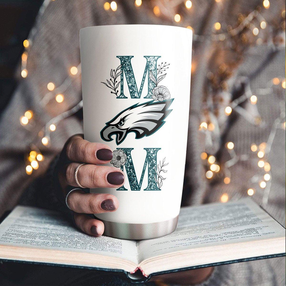 She Is Strong Mom Tumbler - Best Gift For Mother's Day, Philadelphia Football.