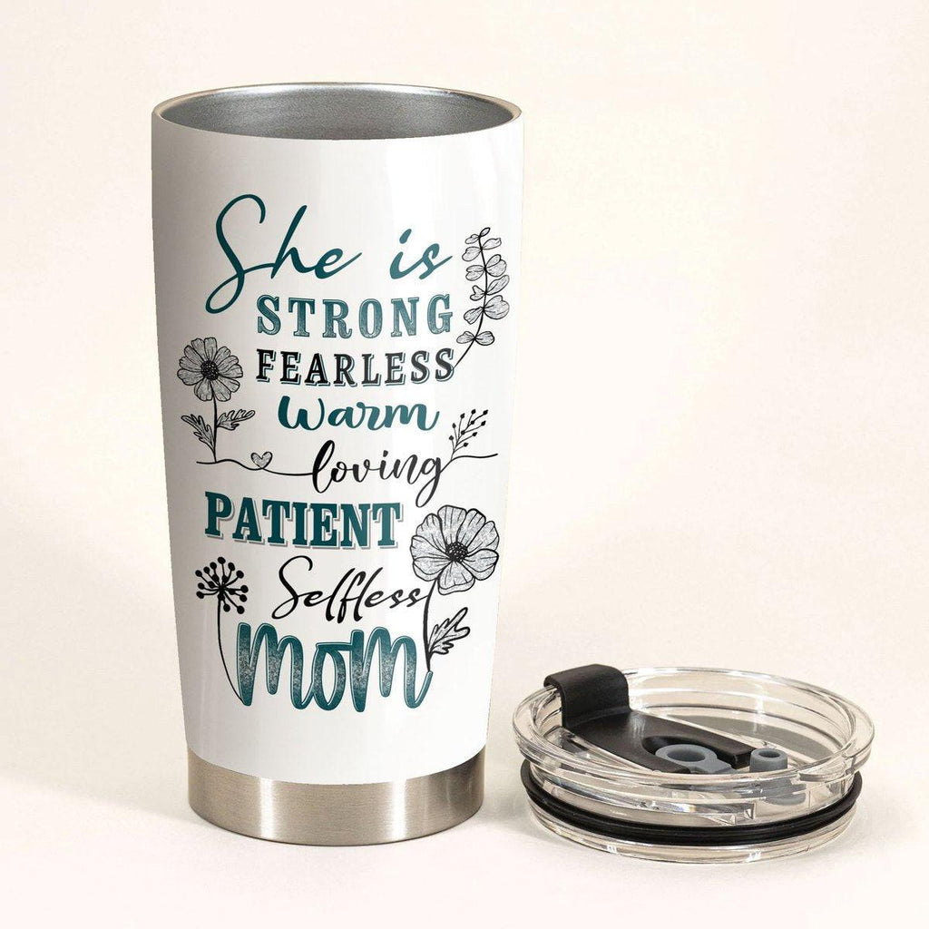 She Is Strong Mom Tumbler - Best Gift For Mother's Day, Philadelphia Football.