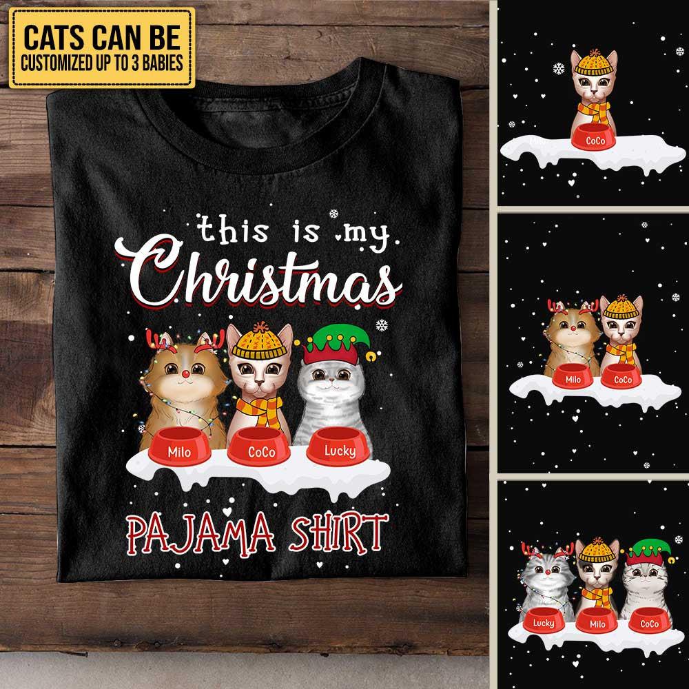 This Is My Christmas Pajama Shirt - Personalized Shirt.