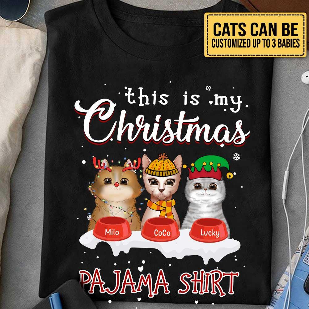 This Is My Christmas Pajama Shirt - Personalized Shirt.