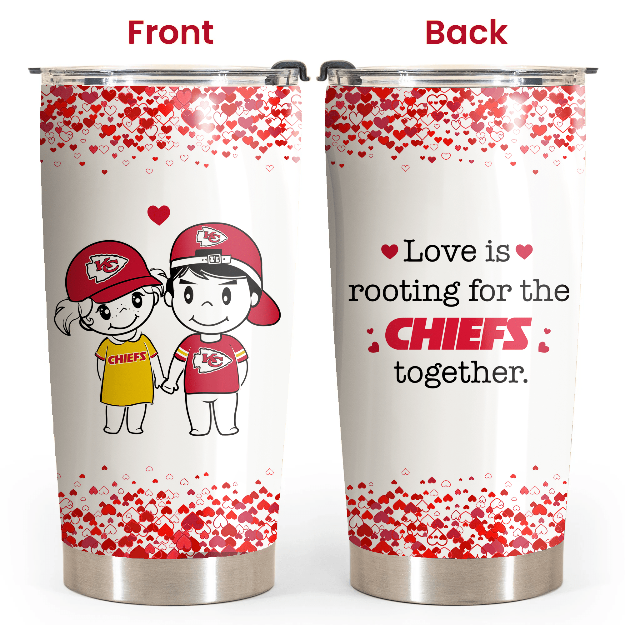 Valentine's Day Gift - Kansas City Football Tumbler.