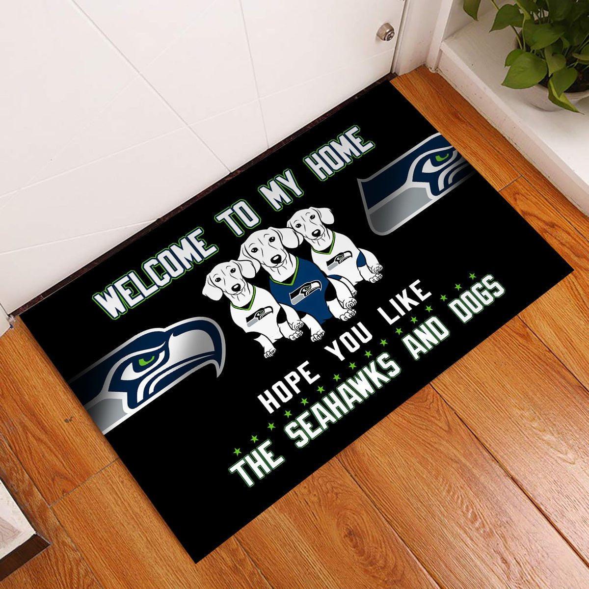 Welcome Our Home - Seattle SH, Dachshund - Anti Slip Indoor Doormat.
