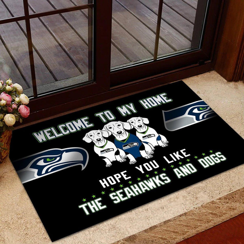 Welcome Our Home - Seattle SH, Dachshund - Anti Slip Indoor Doormat.